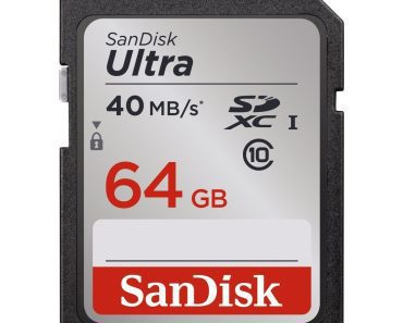 SanDisk Ultra 64 Go Carte mémoire SDHC 40 Mo/s Classe 10 à 34.90€ SanDisk Ultra 64 Go Carte mémoire SDHC 40 Mo/s Classe 10 à 34.90€