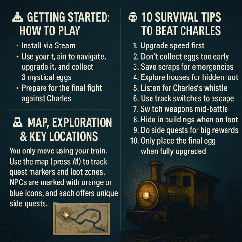 Choo-Choo Charles survival tips and map exploration guide